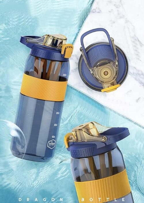 1600ml Water Bottle with Straw & Fruit Infuser | BPA-Free Tritan, Large Reusable Sports Bottle for Gym, Fitness, Outdoor, Camping | Motivational Gallon Water Jug for Men & Women