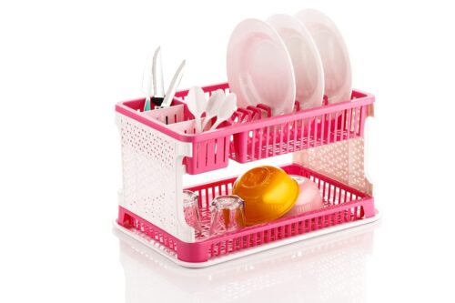 Kitchenware Plastic Kitchen Organizer Rack with Water Storing Tray