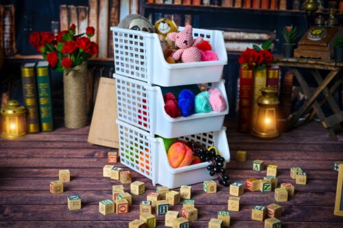 Multilayer Multipurpose Stackable Folding Storage Rack