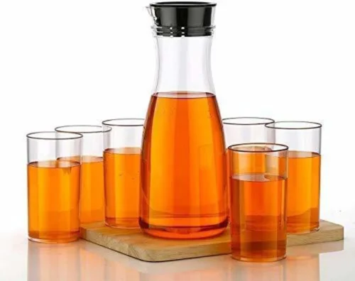 Juice Jug 1 &  6  Glass (1000 ml Jug &  300 ml Glass )
