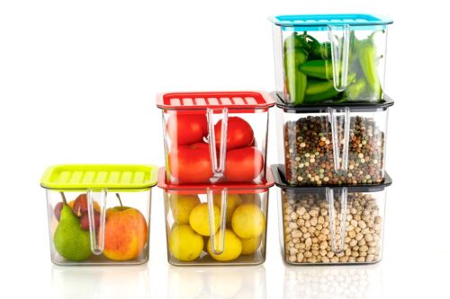 Square Container With Handle 1100ML, 1600ML, 3000ML, (Pack Of 2)