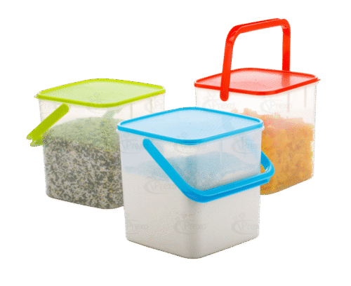 Square Container With Handle 3Kg, 5KG (Pack Of 1)